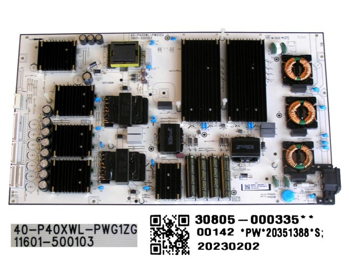LCD napájací modul TCL 30805-000335 / SMPS doska 40-P40XWL-PWG1ZG / 11601-500103