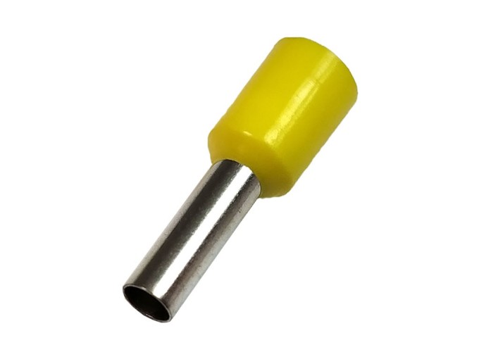 Izolovaná krimpovacia dutinka 2,5 mm² - žltá, balenie 10 ks