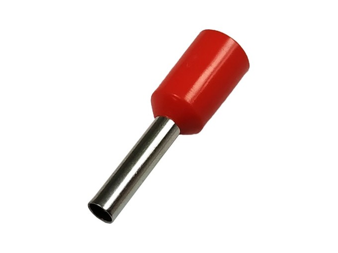 Izolovaná krimpovacia dutinka červená 1,5 mm² - balenie 10 ks