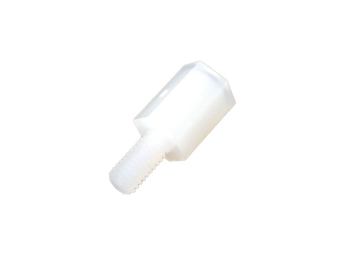 Distancijný stĺpik plastový šesťhranný M3, dĺžka 8 mm