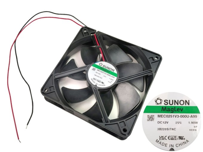 Axiálny ventilátor Sunon MEC0251V3-000U-A99 120x120x25mm 12V