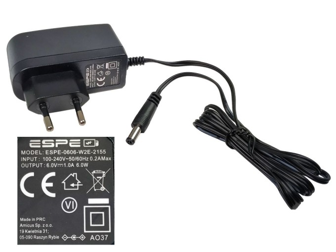 Univerzálny impulzný napájač 6V / 1A s konektorom 5,5x2,5mm