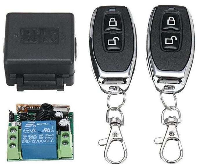 Diaľkové ovládanie 433MHz s prijímačom a vysielačom, napájanie 12V