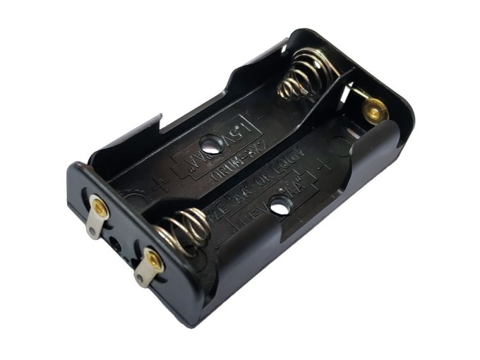 Puzdro na batérie 2x AA s pájecími očkami