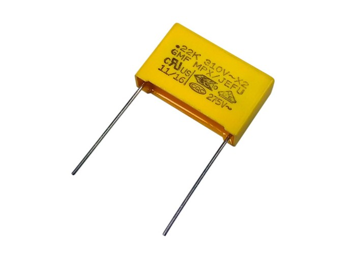Polypropylénový kondenzátor X2 220nF 560VDC 275VAC THT