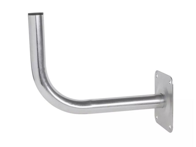 Držiak antény na zeď 50 cm s plotnou 140 x 120 mm - galvanický zinok