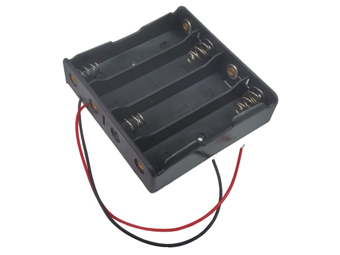 Puzdro na batérie 4x 18650 s vývodom vodiča