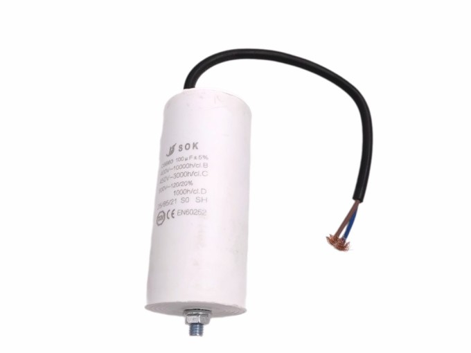 Kondenzátor rozbehový 100mF s káblom 55x121mm