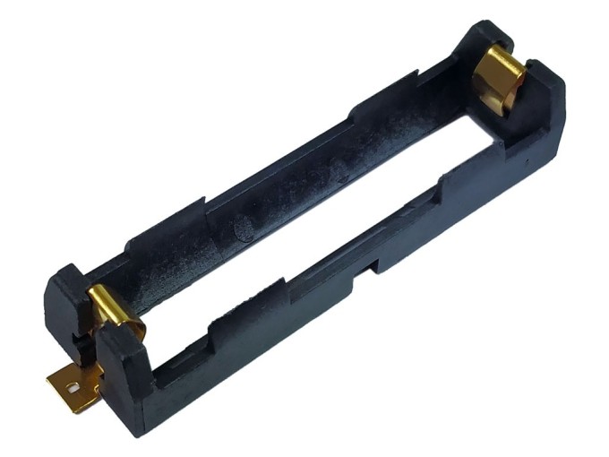 Puzdro na batérie 1x 18650 SMD s pozlátenými vývodmi