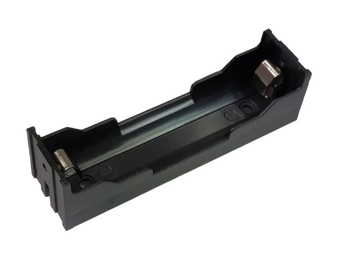 Puzdro na batérie 1x18650 s vývodmi pre plošný spoj