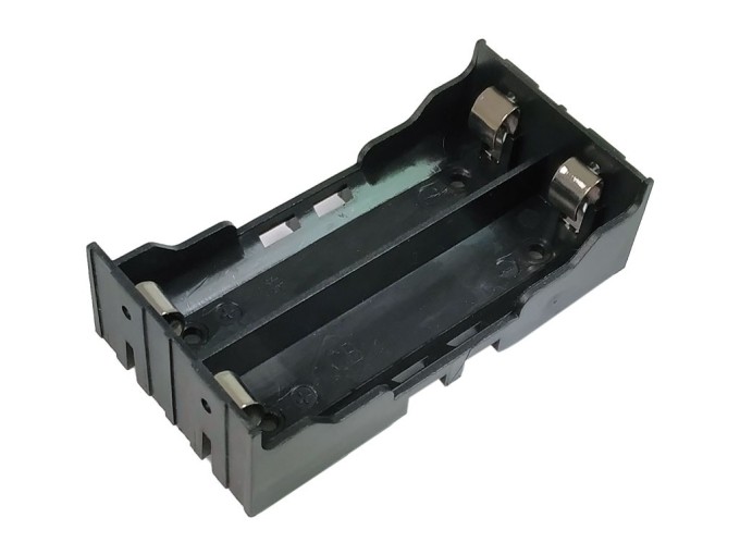 Puzdro na batérie 2x 18650 s vývodmi pre plošný spoj