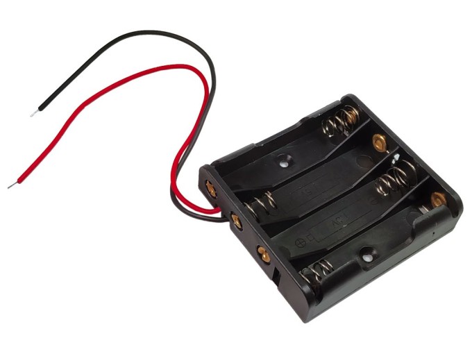 Puzdro na batérie 4x AAA s vývodom vodiča