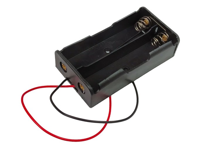 Puzdro na batérie 2x18650 s vývodom vodiča - paralelné zapojenie