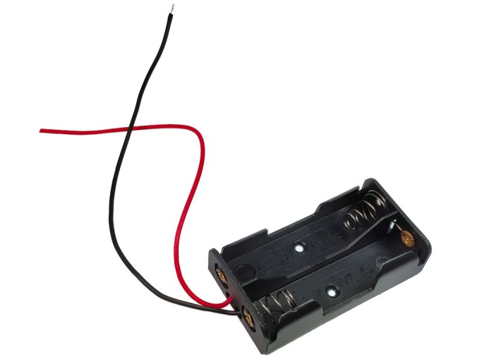 Puzdro na batérie 2x AA s vývodom vodiča