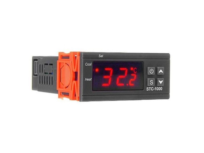 Digitálny termostat STC-1000, rozsah -50 až +99 °C, napájanie 12V