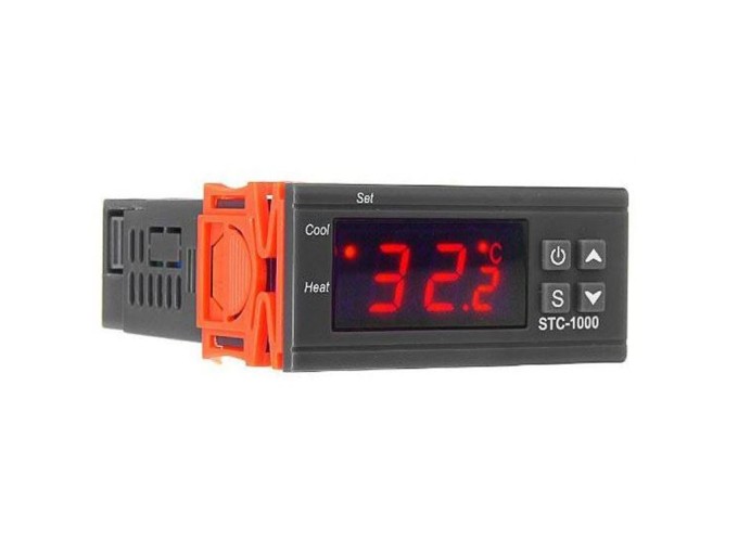 Digitálny termostat STC-1000, teplotný rozsah -50 až +99°C, napájanie 230VAC