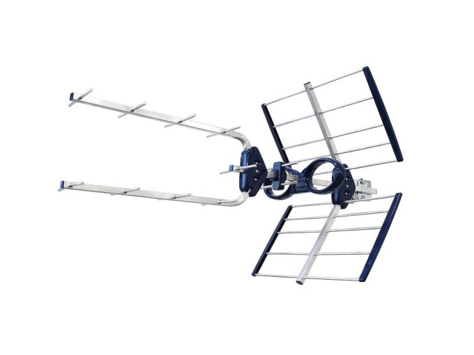 Externá anténa DVB-T2 ITS EK BLUE MAX s LTE2 a 5G filtrom, 18,5 dB (470 - 694 MHz)