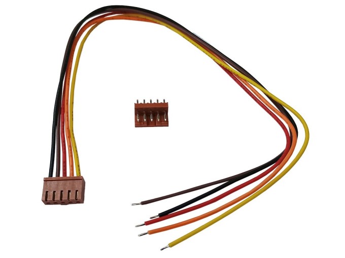 Konektor 5pin s káblom 25cm, platinové kontakty