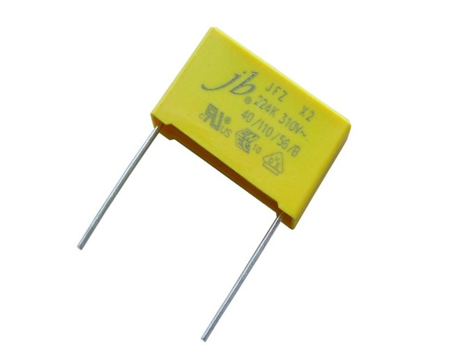 Kondenzátor fóliový 0.22uF / 310V AC X2 JZF, polypropylen