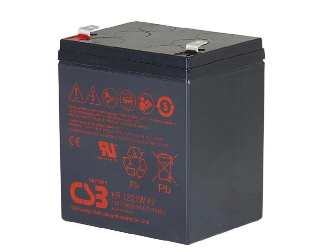 CSB HR1221W F2 12V Olovený Akumulátor 5,1Ah