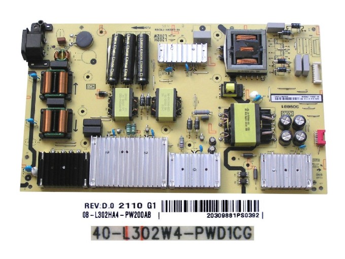 LCD modul zdroj TCL 08-L302HA4-PW200AB / SMPS napájací doska 40-L171H4-PWC1CG / 40-L302W4-PWD1CG