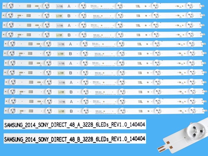 Sada LED podsvietenia 477mm pre LCD TV Sony - 12 kusov