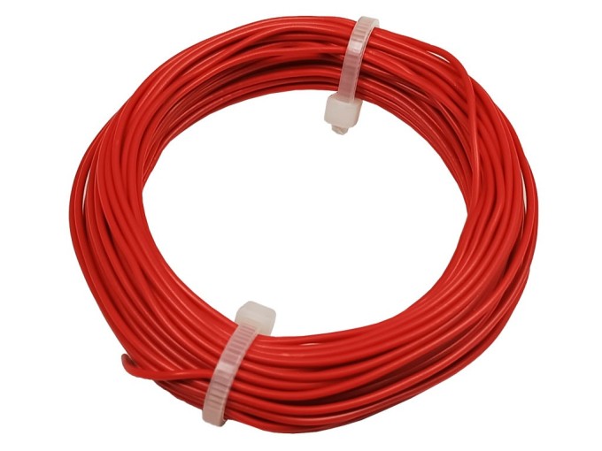Cu drôt 0.5 mm s PVC izoláciou, červený, 10m