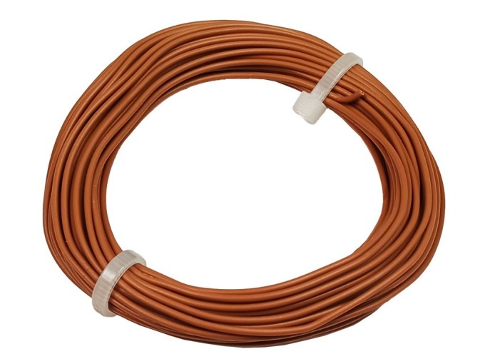 Drôt Cu 0.5 mm s PVC izoláciou, hnedý, 10m