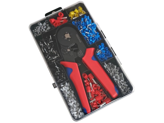 Krimpovacie kliešte s dutinkami, 1200 ks