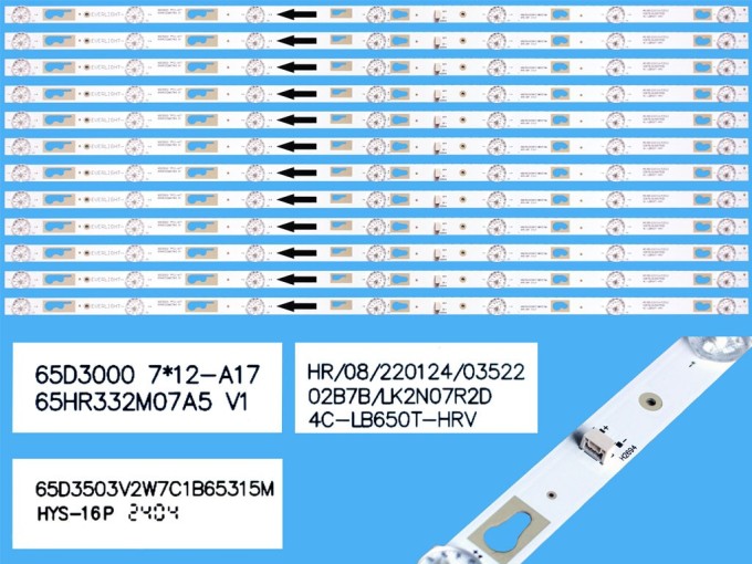 LED podsvietenie 652mm pre LCD TV Xiaomi - sada 12 pásikov