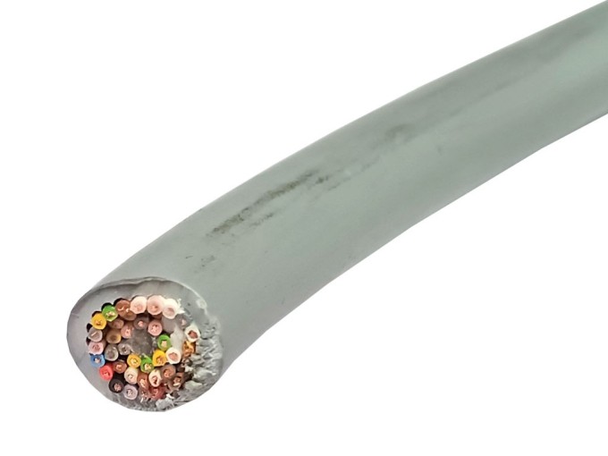 Kábel kulatý viacžilový HELUKABEL 18020 LIYY 40 x 0.14mm2 Cu nestíněný šedý