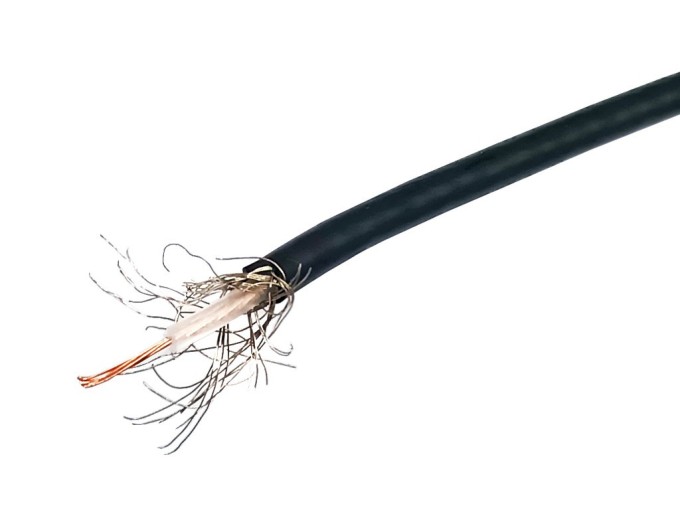 Koaxiálny kábel RG174/U, 50 Ohm, čierny