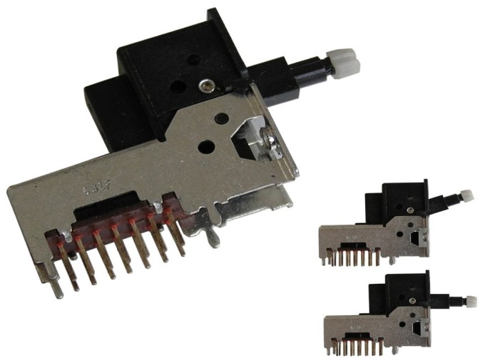 Dvojpoložkový prepínač ALPS 4 sekcie 2 x 7 pin