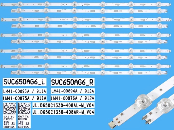 LED podsvit pre LCD TV Samsung SVC650AG6 - 10 pásikov 1304mm