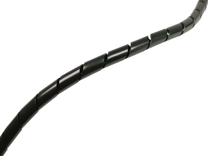 Vinúta polyetylénová bužírka BFST-6-BK, priemer zväzku 6-30 mm, čierna