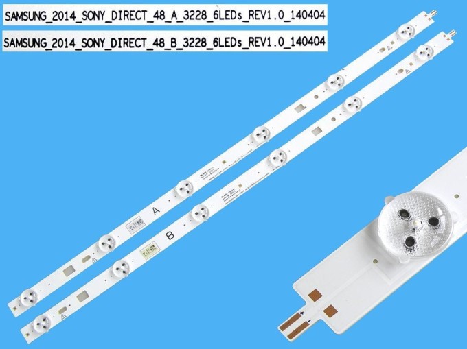 LED podsvit 477mm pre LCD TV Sony 48" - sada 6+6 LED