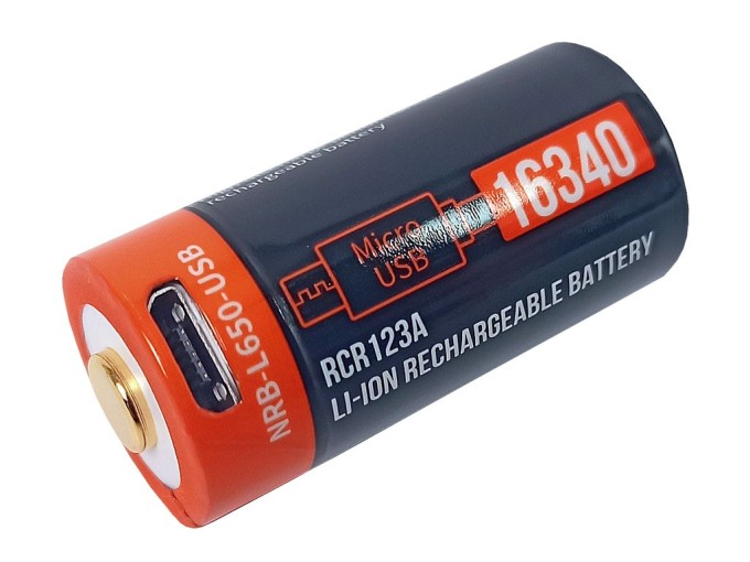 Nabíjacia batéria Li-ion 16340 / RCR123 3.7V 650mAh