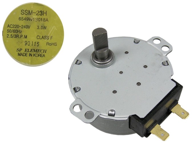 Motorček na otáčanie taniera mikrovlnnej rúry 230V SSM-23H 6549W1S018A LG