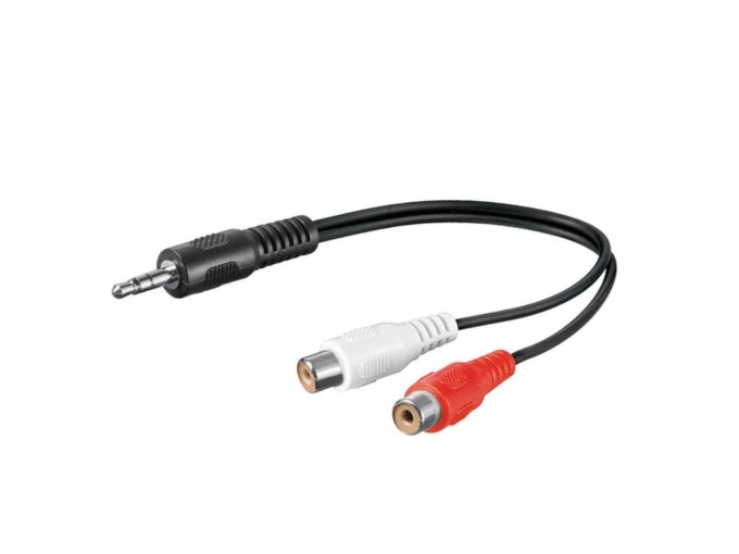 Kábel 3.5mm jack na 2xCINCH 0,2m PremiumCord