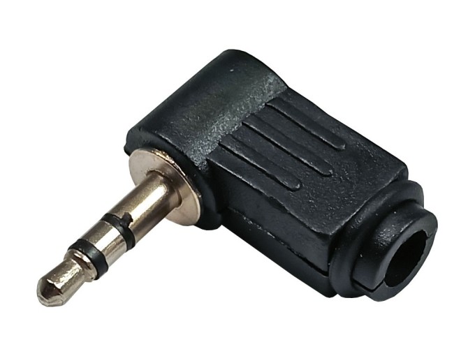JACK 3.5mm Stereo Konektor Samec Ohybany 90°