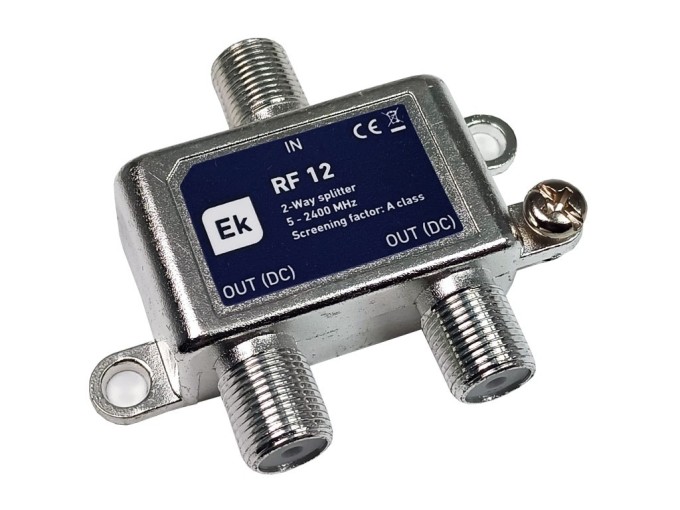 Anténny rozbočovač SAT 2 výstupy 2xDC pass pre napájanie ITS RF12
