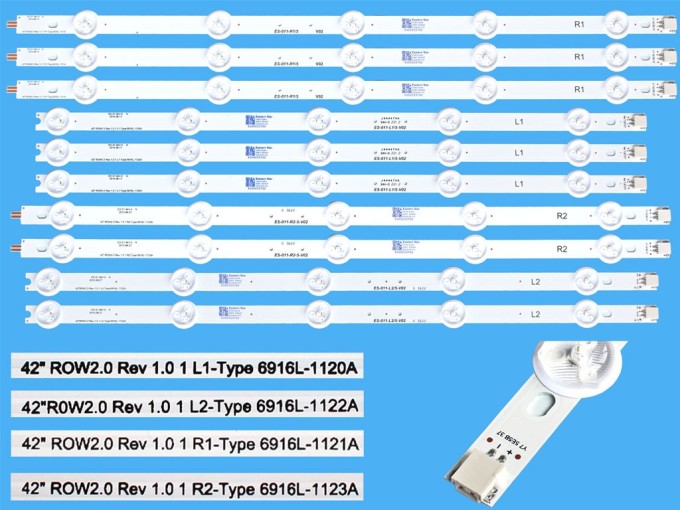 LED podsvietenie pre LCD panely LG 42" ROW2.0 - sada 10 pásikov