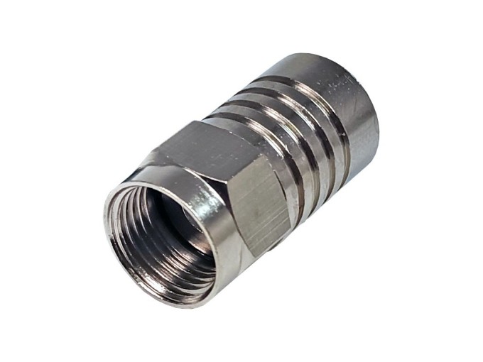 Kompresný F konektor pre káble 3.9 / 6.8 mm - čierny