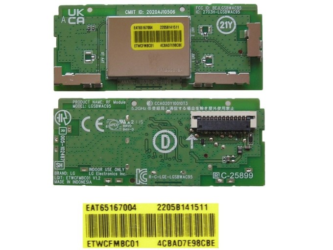 WiFi LCD LED Modul LG EAT65167004 ETWCFMBC01 LGSABWAC95