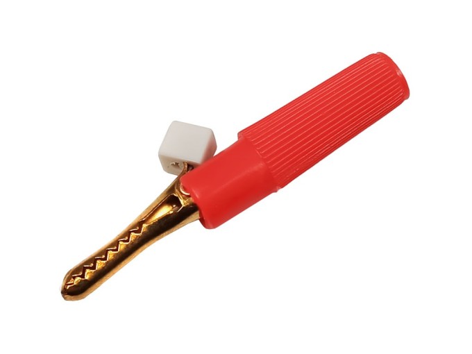 Izolovaný mriežkový krokodíl na banán - červený