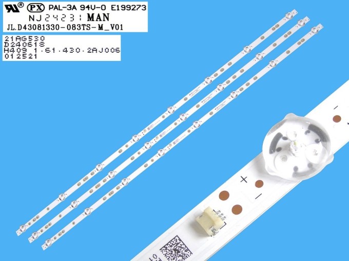 Sada LED podsvitu 810mm pre Sencor 43" LCD TV - 3 kusy