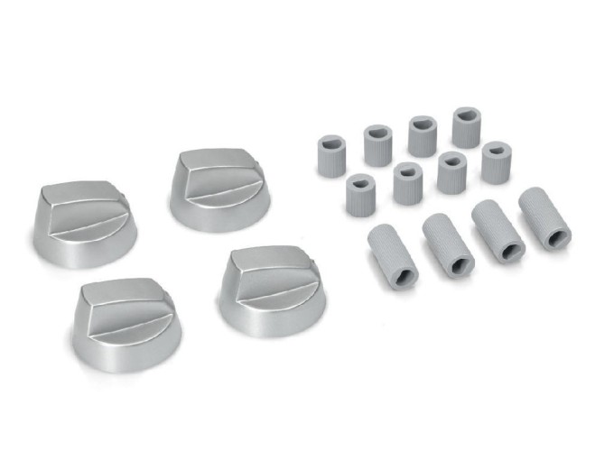 Univerzálne ovládacie gombíky k sporáku - sada 4ks s redukciami