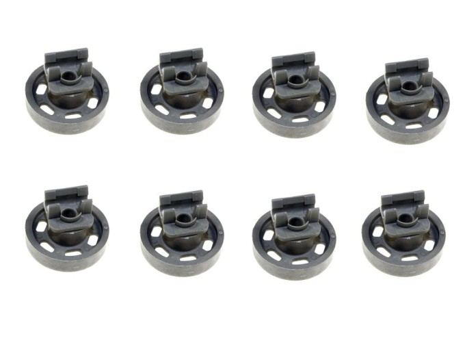 Kolečko spodného koša umývačky - sada 8 ks pre AEG, Electrolux, Zanussi