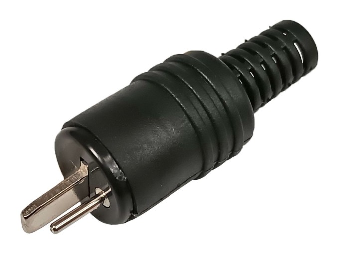 Reproduktorový konektor DIN na kábel samec čierny COM