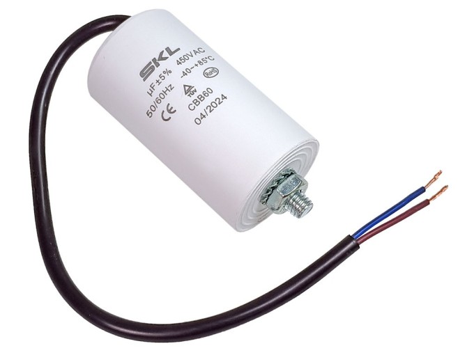Rozbehový kondenzátor 18.0 uF 450V CBB60 SKL s káblom 25 cm